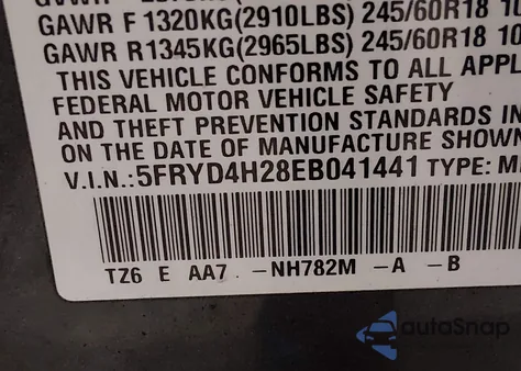 2014 Acura Mdx from USA, damaged, VIN 5FRYD4H28EB041441